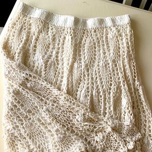 Crochet skirt cream XL